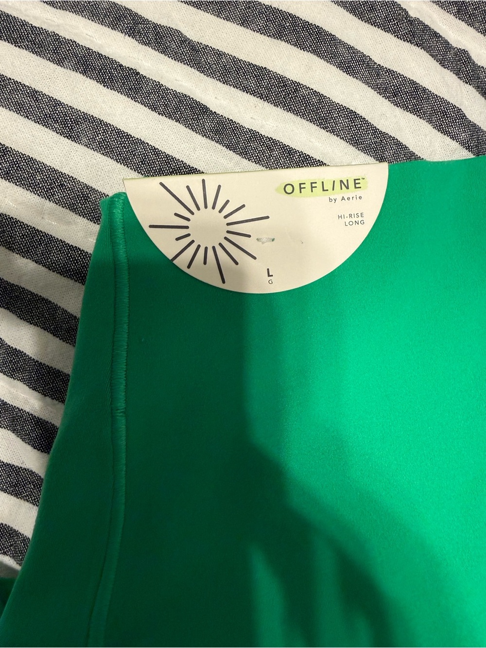NWT Aerie Offline Hi-Rise Long Legging- Green- size L